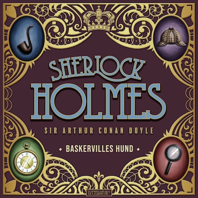 Baskervilles hund – omslag til lydbogen af Arthur Conan Doyle