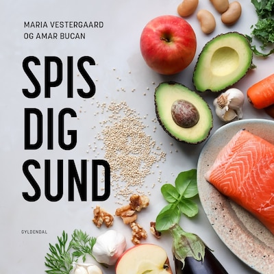 Spis dig sund – omslag til lydbogen af Amar Bucan, Maria Vestergaard Hansen