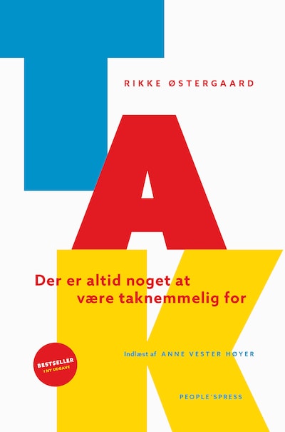 Tak – omslag til lydbogen af Rikke Østergaard