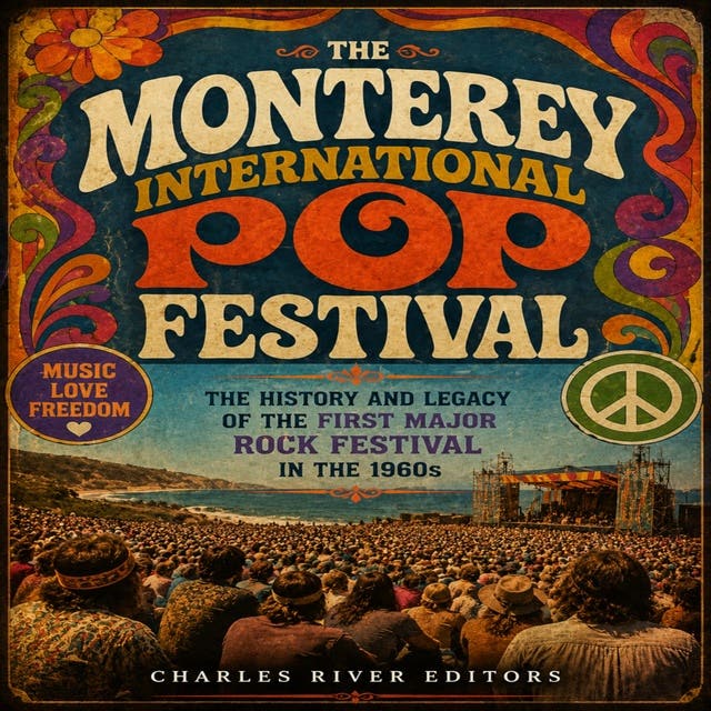 The Monterey International Pop Festival: The History and Legacy of the First Major Rock Festival in the 1960s – omslag til lydbogen af Charles River Editors
