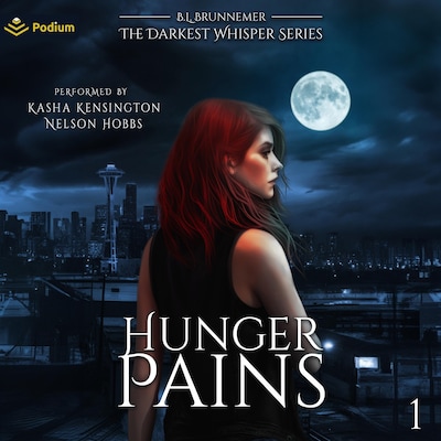 Hunger Pains – omslag til lydbogen af B.L. Brunnemer
