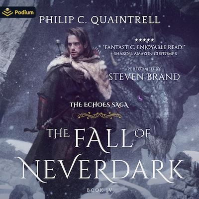 The Fall of Neverdark – omslag til lydbogen af Philip C. Quaintrell