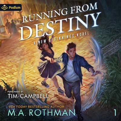 Running from Destiny – omslag til lydbogen af M.A. Rothman