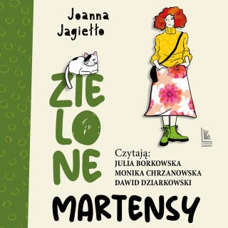 Zielone martensy – okładka audiobooka, autor Joanna Jagiełło