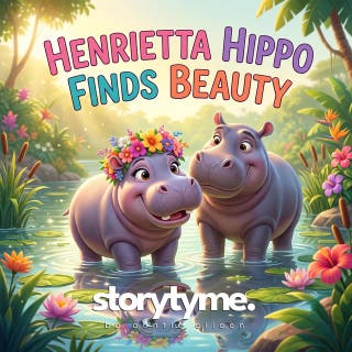 Henrietta Hippo finds beauty – omslag till ljudboken av Eileen Honnor