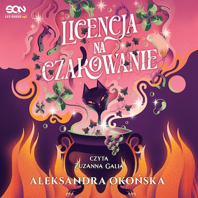 Licencja na czarowanie – okładka audiobooka, autor Aleksandra Okońska