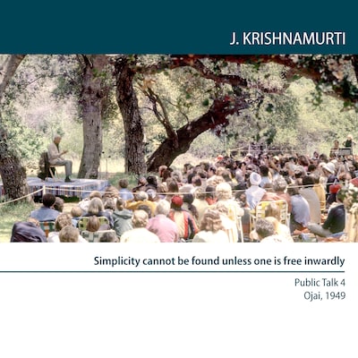 Simplicity cannot be found unless one is free inwardly – omslag til lydbogen af Jiddu Krishnamurti