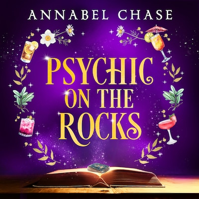 Psychic on the Rocks – omslag til lydbogen af Annabel Chase