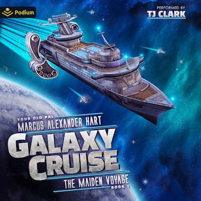 Galaxy Cruise: The Maiden Voyage – omslag til lydbogen af Marcus Alexander Hart