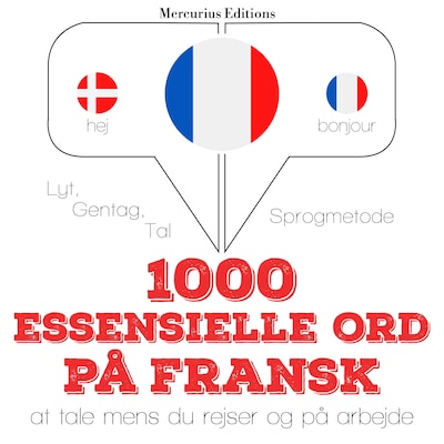 1000 essentielle ord på fransk – omslag til lydbogen af JM Gardner