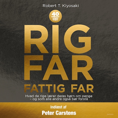Rig far, fattig far – omslag til lydbogen af Robert T. Kiyosaki
