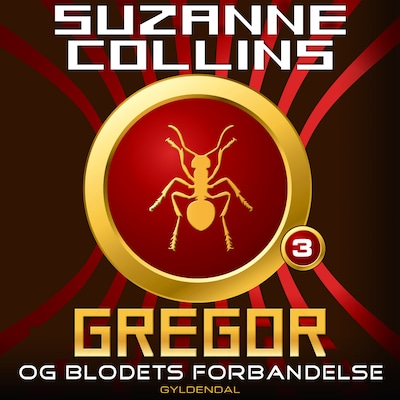 Gregor 3 - Gregor og blodets forbandelse – omslag til lydbogen af Suzanne Collins