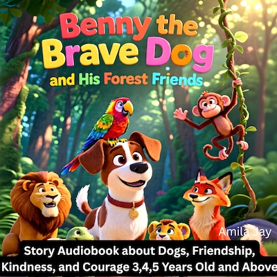 Benny the Brave Dog and His Forest Friends – omslag til lydbogen af Amila Jay