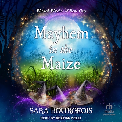 Mayhem in the Maize – omslag til lydbogen af Sara Bourgeois