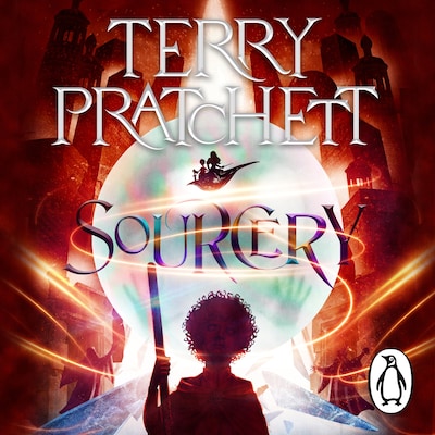 Sourcery – omslag til lydbogen af Terry Pratchett