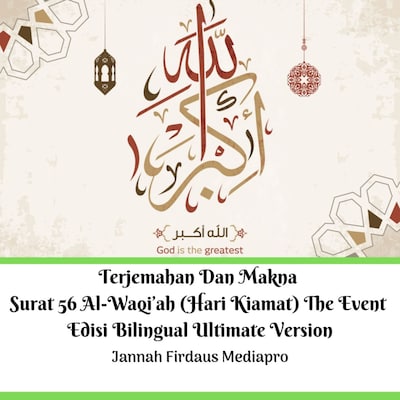 Terjemahan Dan Makna Surat 56 Al-Waqi’ah (Hari Kiamat) The Event Edisi Bilingual Ultimate Version – omslag til lydbogen af Jannah Firdaus Mediapro