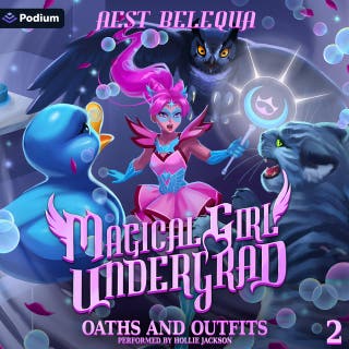 Oaths and Outfits: A Superhero Slice-of-Life LitRPG: Magical Girl Undergrad, Book 2 – omslag till ljudboken av Aest Belequa