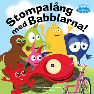 Stompalång med Babblarna – omslag till ljudboken av Anneli Tisell