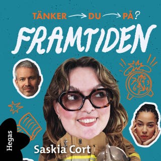 Framtiden – omslag till ljudboken av Saskia Cort