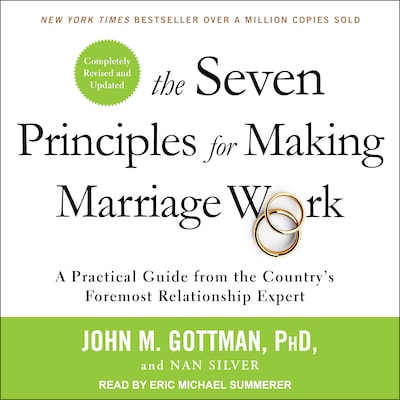 The Seven Principles for Making Marriage Work – omslag til lydbogen af John M. Gottman, PhD, Nan Silver