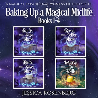 Baking Up a Magical Midlife Books 1-4 – omslag til lydbogen af Jessica Rosenberg