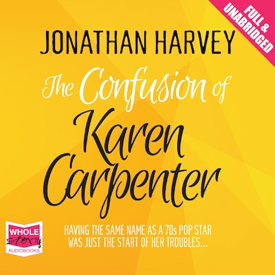 The Confusion of Karen Carpenter – omslag til lydbogen af Jonathan Harvey