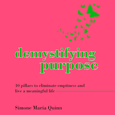 Demystifying Purpose – omslag van het luisterboek van Simone Maria Quinn