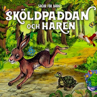 Sagor för Barn: Sköldpaddan och haren – omslag till ljudboken av Staffan Götestam