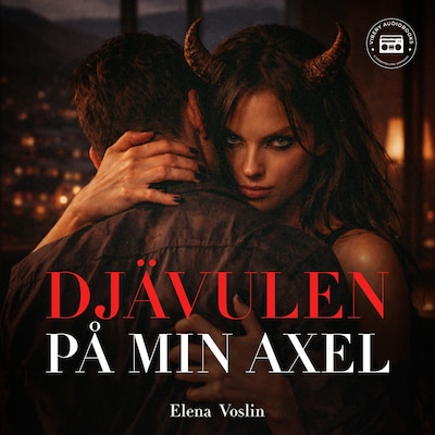 Djävulen på min axel – omslag till ljudboken av Elena Voslin