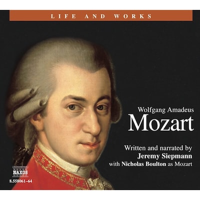 Life & Works – Wolfgang Amadeus Mozart – omslag til lydbogen af Jeremy Siepmann