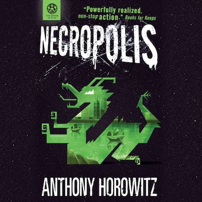 The Power of Five: Necropolis – omslag til lydbogen af Anthony Horowitz