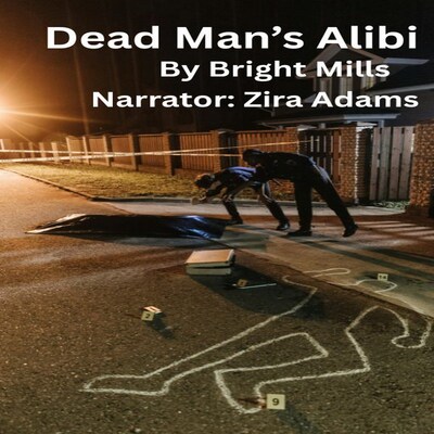 Dead Man's Alibi – omslag til lydbogen af Bright Mills