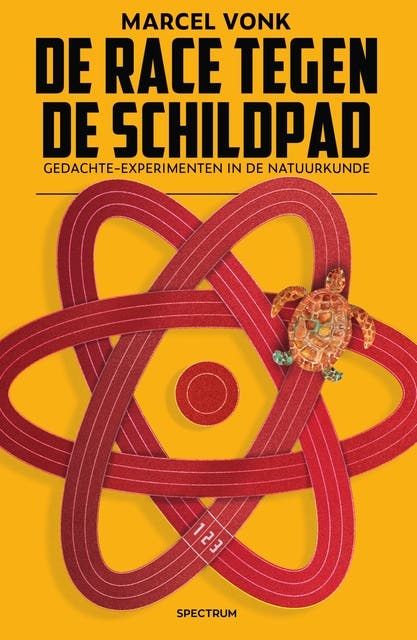 De race tegen de schildpad: Gedachte-experimenten in de natuurkunde – omslag van het luisterboek van Marcel Vonk