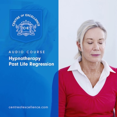 Hypnotherapy Past Life Regression – omslag til lydbogen af Centre of Excellence