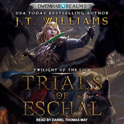 Trials of Eschal – omslag til lydbogen af J.T. Williams
