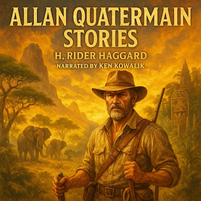 Allan Quatermain Stories – omslag til lydbogen af H. Rider Haggard