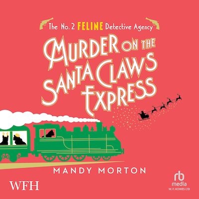 Murder on the Santa Claws Express – omslag til lydbogen af Mandy Morton