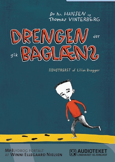 Drengen, der gik baglæns – omslag til lydbogen af Bo Hr. Hansen, Thomas Vinterberg