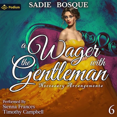 A Wager with the Gentleman – omslag til lydbogen af Sadie Bosque