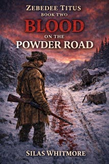 Blood on the Powder River: A Classic Western – omslag till ljudboken av Silas Whitmore