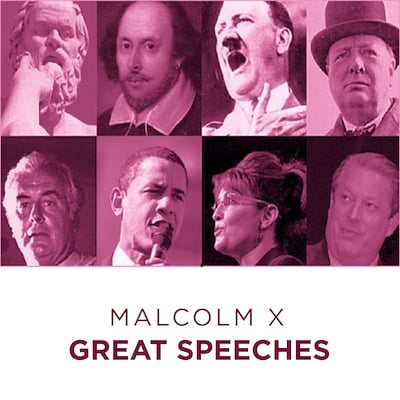 Great Speeches  Malcolm X – omslag til lydbogen af Malcolm X