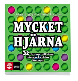 Mycket hjärna : 32 övningar för bättre minne och ökad kreativitet – omslag till ljudboken av Gabriella Wejlid,Jenny Åkerman