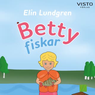 Betty fiskar – omslag till ljudboken av Elin Lundgren