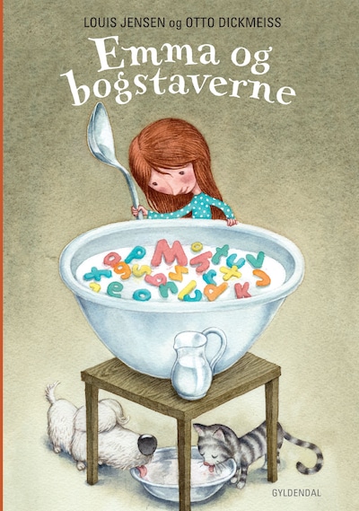 Emma og bogstaverne – omslag til lydbogen af Louis Jensen