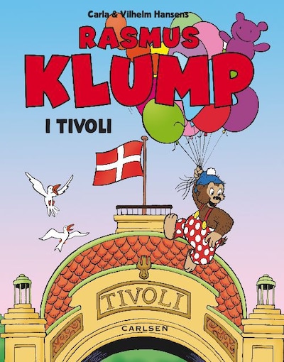 Rasmus Klump i Tivoli – omslag til lydbogen af Carla Hansen, Vilhelm Hansen