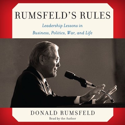 Rumsfeld's Rules – omslag van het luisterboek van Donald Rumsfeld
