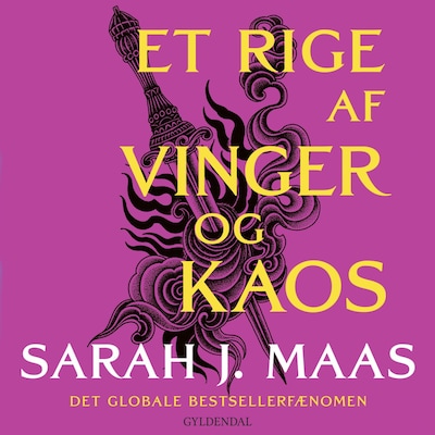 Et rige af vinger og kaos – omslag til lydbogen af Sarah J. Maas
