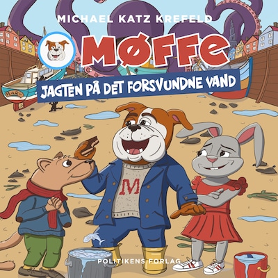 Møffe og jagten på det forsvundne vand – omslag til lydbogen af Michael Katz Krefeld