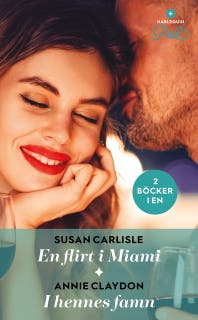 En flirt i Miami / I hennes famn – omslag till ljudboken av Annie Claydon,Susan Carlisle
