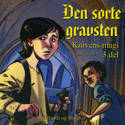 Den sorte gravsten – omslag til lydbogen af Jørn Jensen